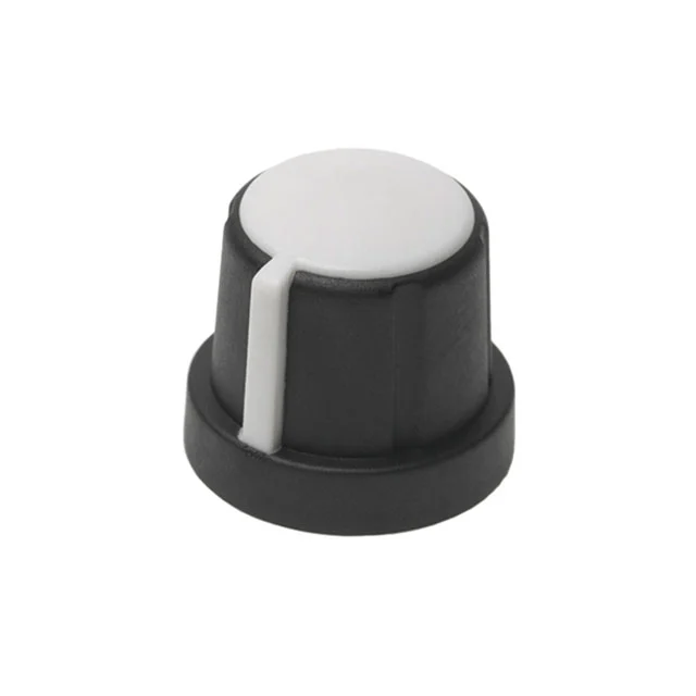 KNOB SERR W/SKIRT 0.250" PLASTIC