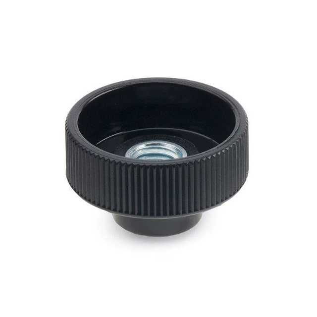 PLASTIC KNURLED NUT, STEEL PLASTIC KNURLED NUT, STEEL