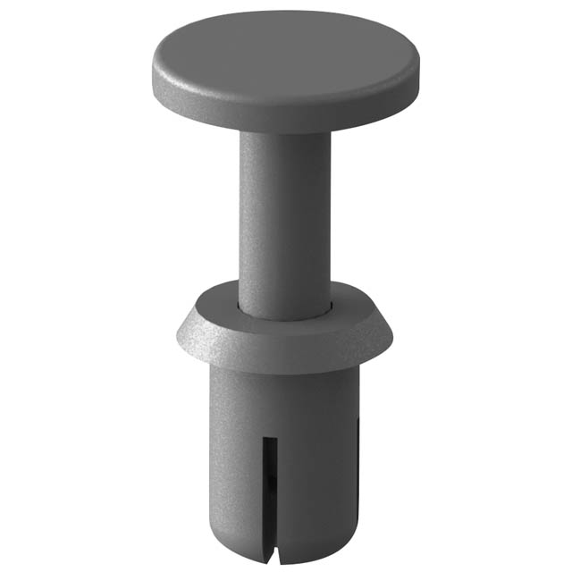 SNAP RIVET 0.16" POLYSULFONE BLK