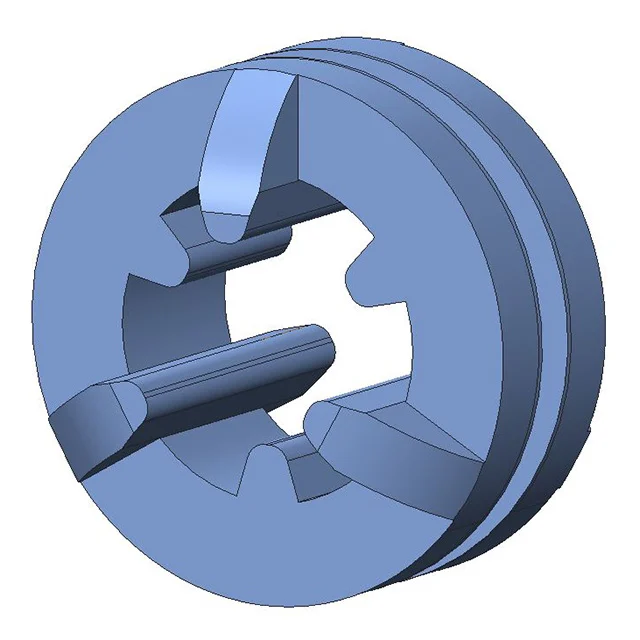 SCREW GROMMET THERMOPLASTIC BLUE