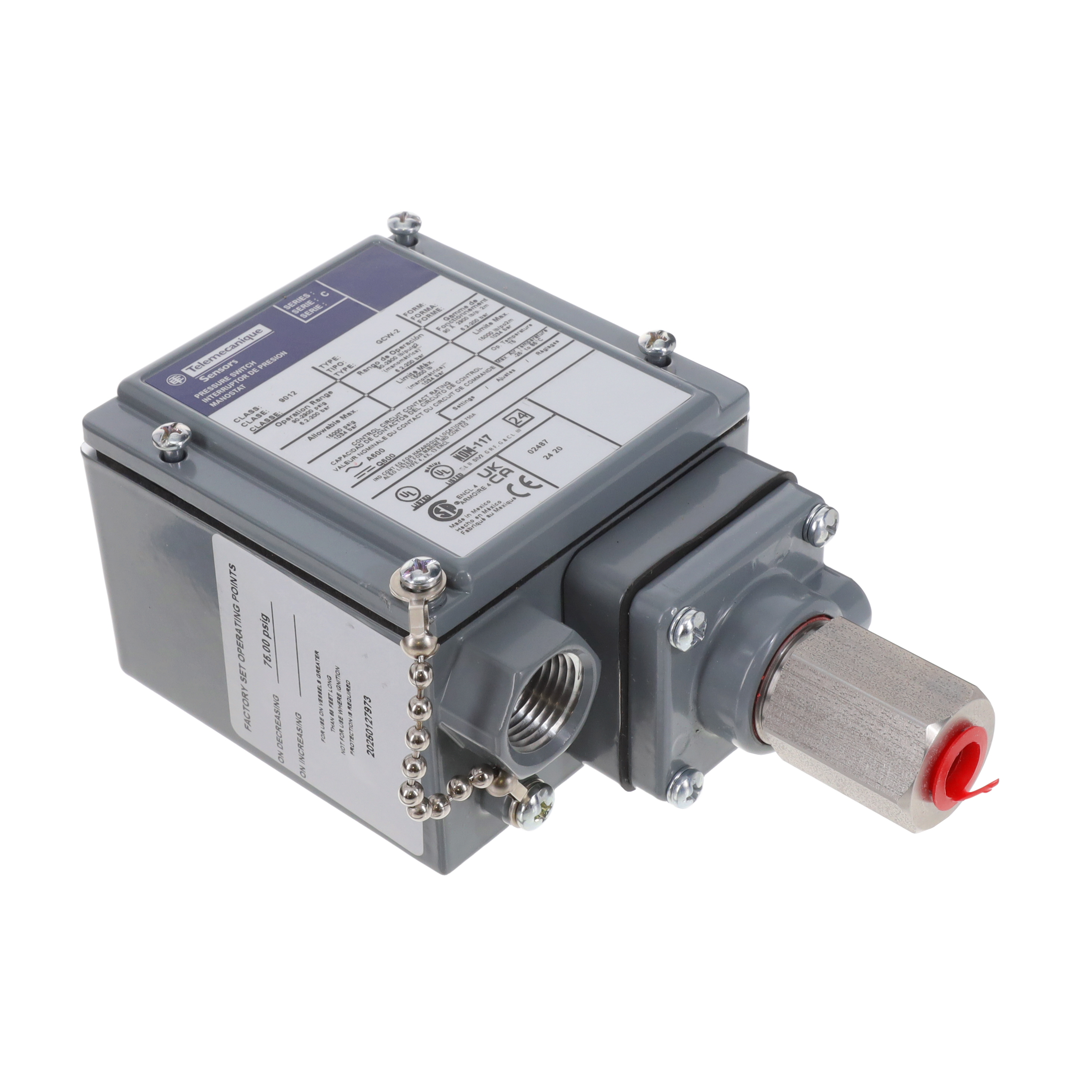 9012G, PRESSURE SWITCH 9012 G, A