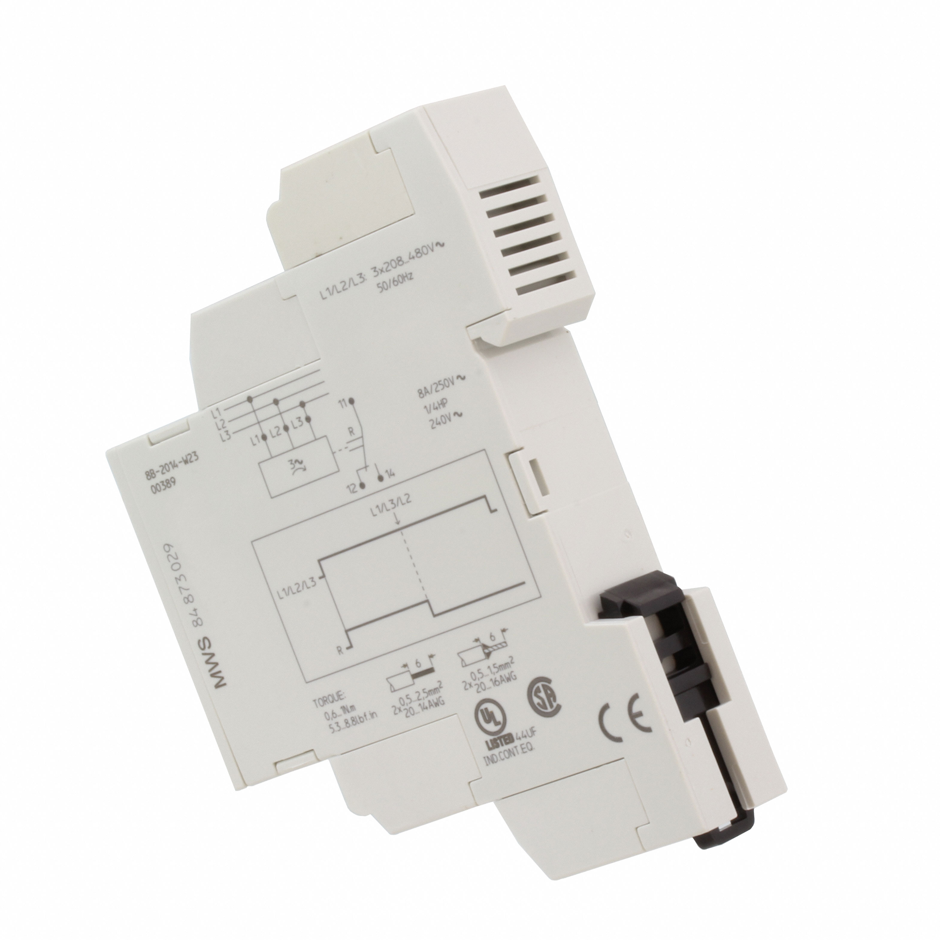 MWS 3PHASE CTRL RLY 208-480VAC MWS 3PHASE CTRL RLY 208-480VAC