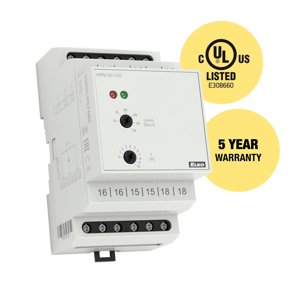 DIN 3P VOLT MONITOR 3X480V DIN 3P VOLT MONITOR 3X480V